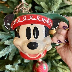 Mickey Mouse Christmas Holiday Hot Chocolate Mug 2024 Disney Parks NEW NIB
